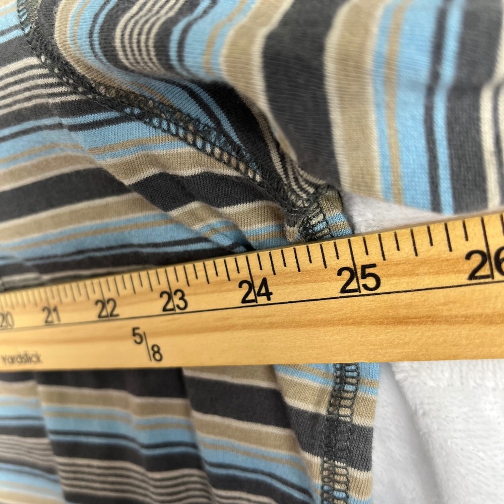 Aigle Long Sleeve Polo Mens XXL Blue Striped New Organic Cotton Pocket Shirt - Picture 4 of 12